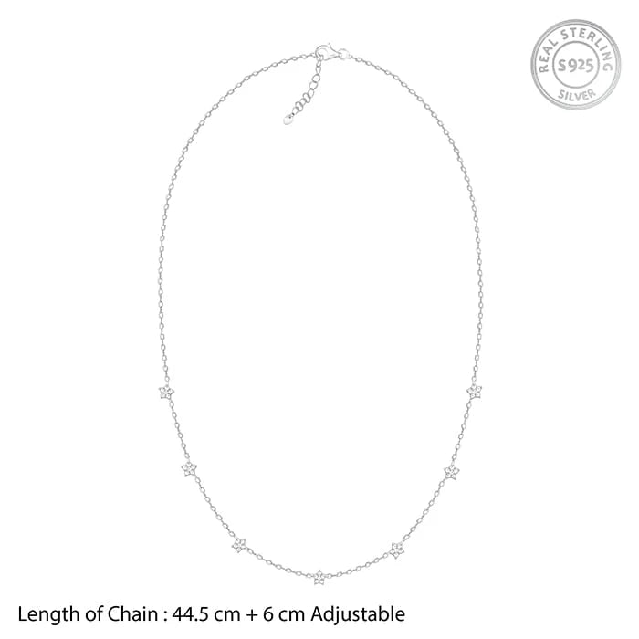 Silver Star Constellation Necklace