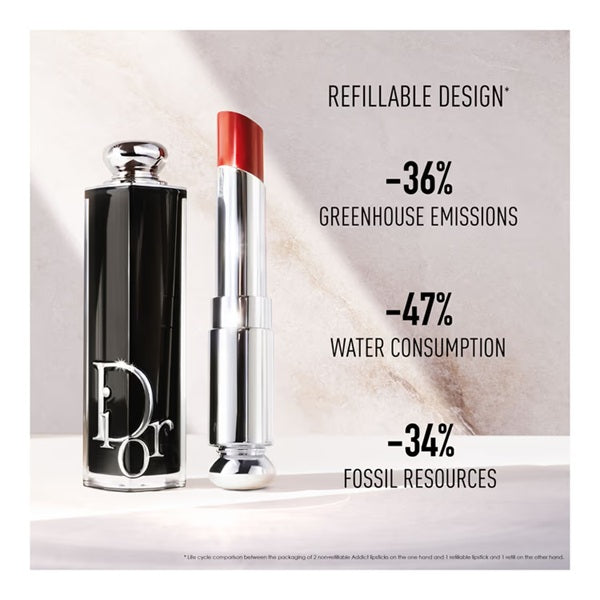 DIOR Addict Shine 90% Natural Origin Refillable Lipstick - 373 Rose Celestial