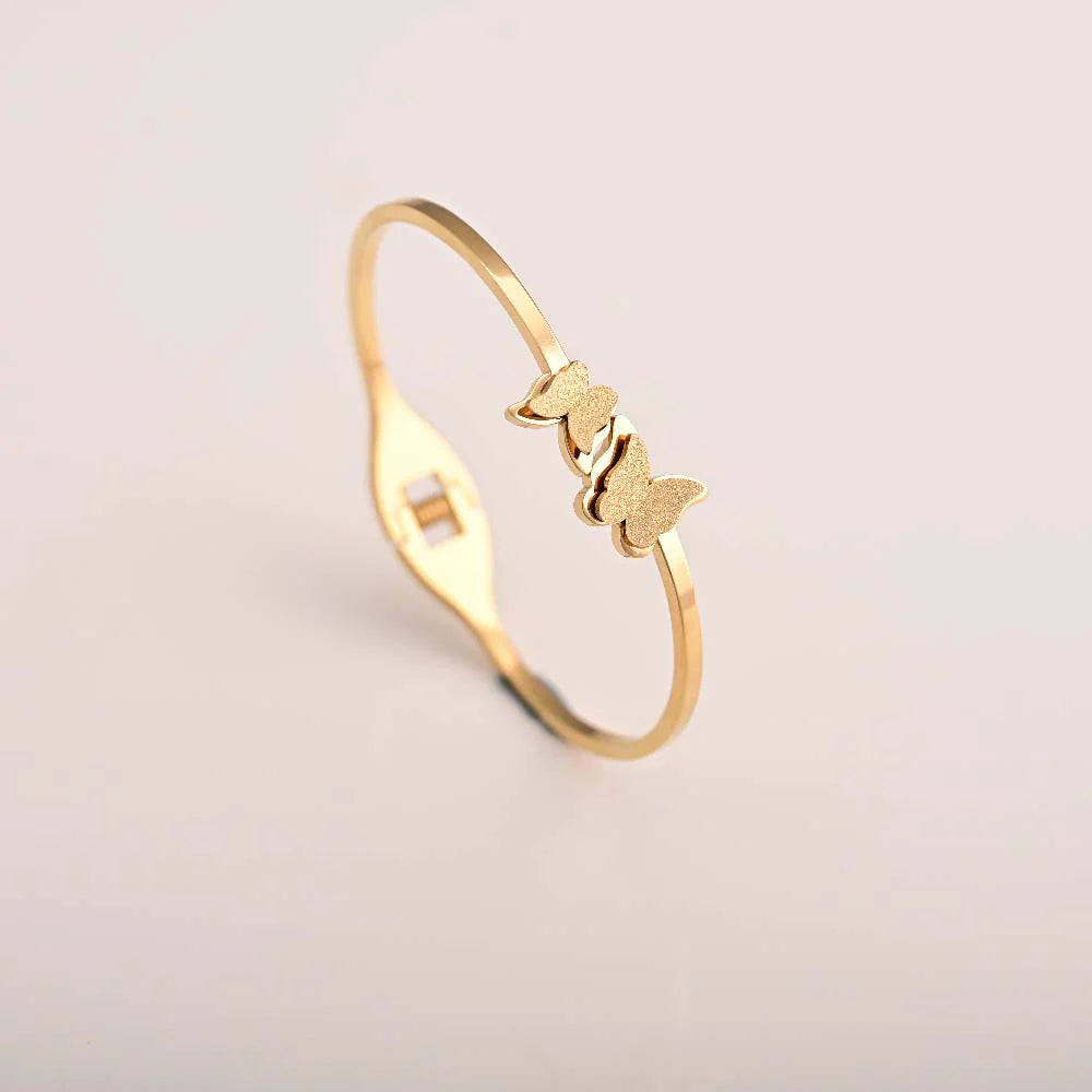 Butterfly Charm Cuff Bracelet