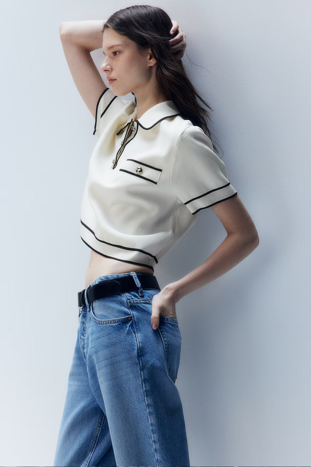 H&M Collared Knitted Top