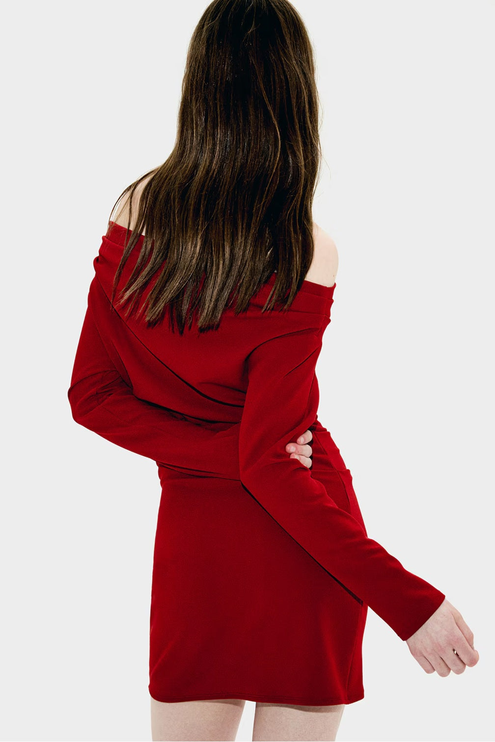 H&M Draped Off-The-Shoulder Dress