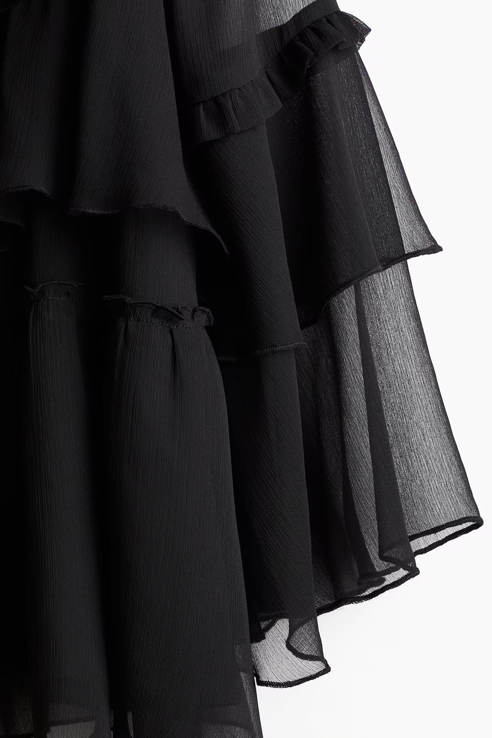 H&M Flounced Chiffon Dress
