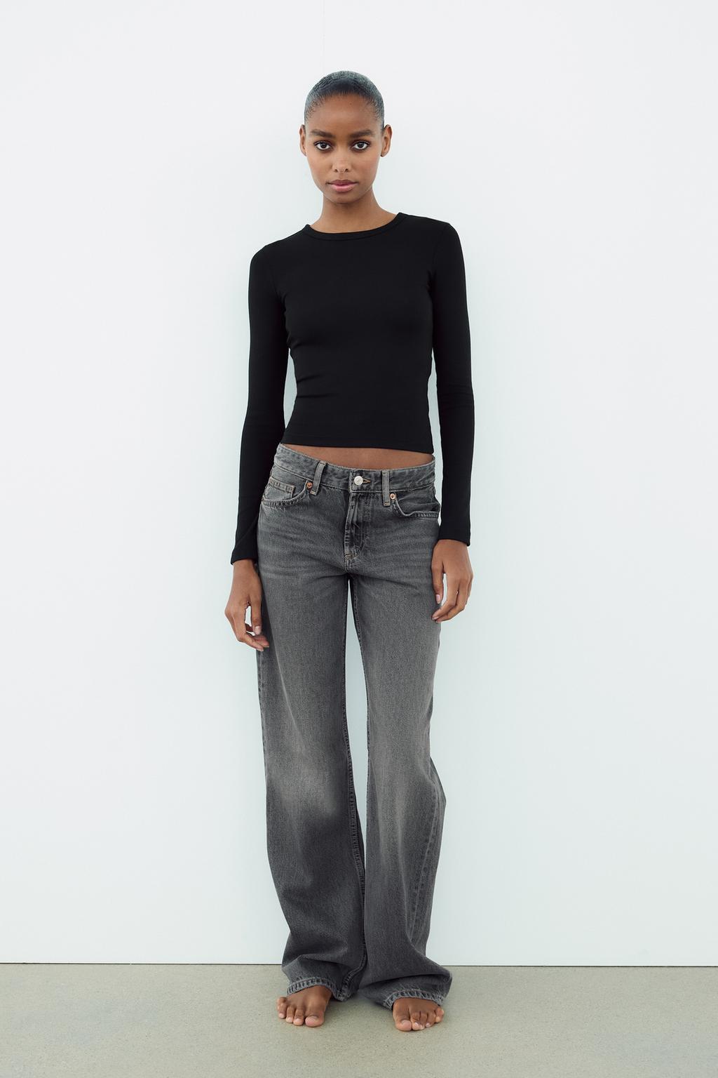 ZARA TRF Wide-Leg Mid-Waist Jeans