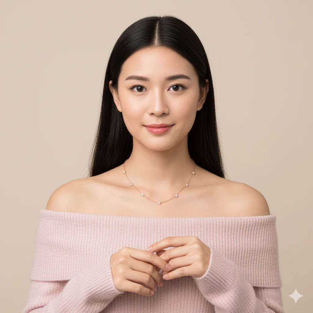 Rose Gold Star Constellation Necklace