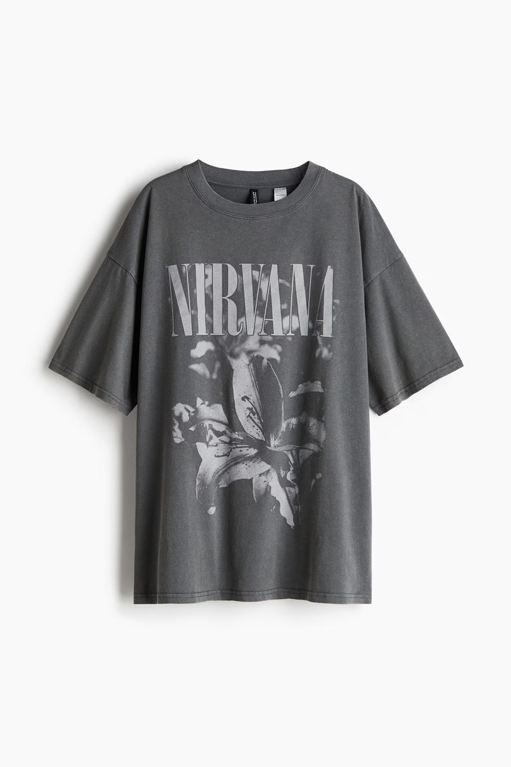 H&M Oversized Printed T-shirt - Grey