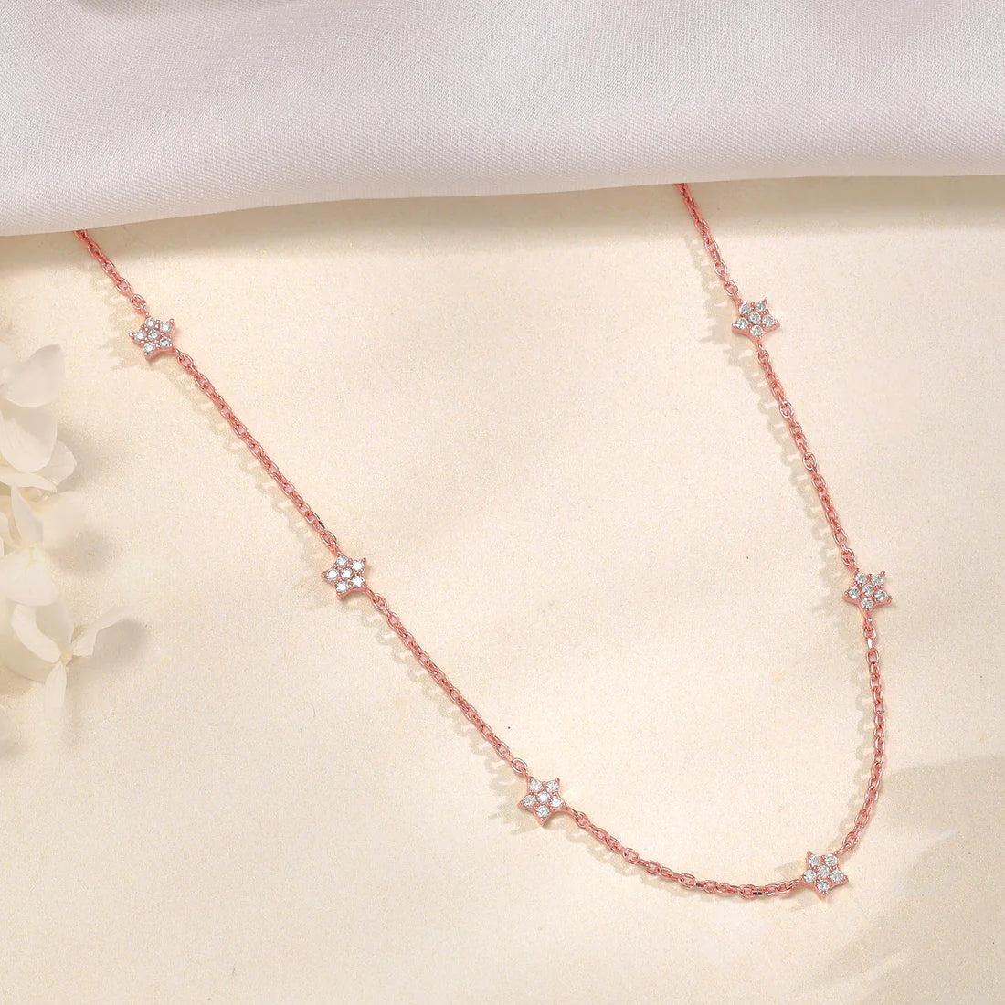 Rose Gold Star Constellation Necklace