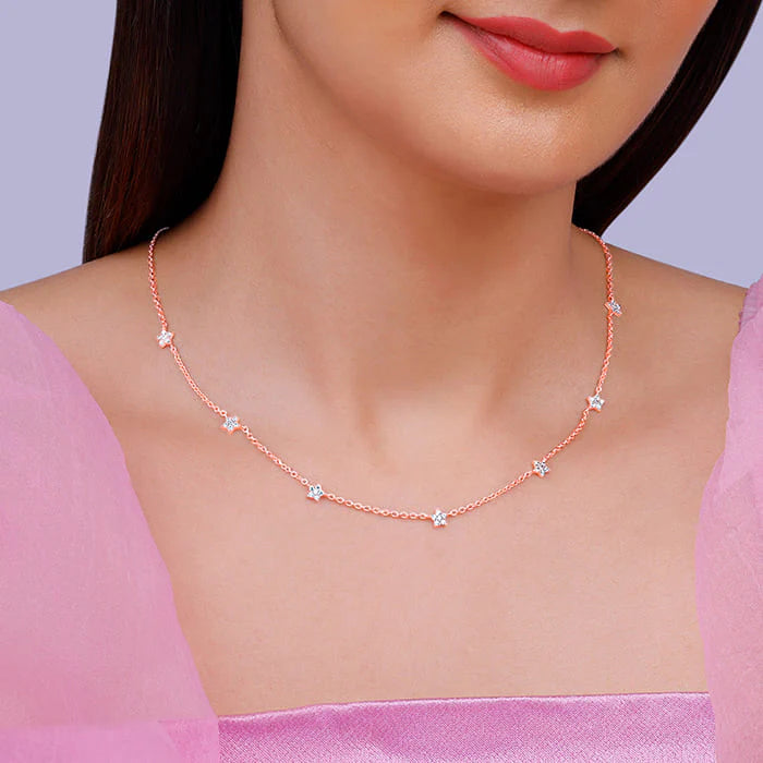 Rose Gold Star Constellation Necklace