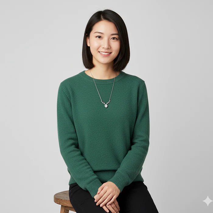 Anushka Sharma Silver Deer Heart Necklace