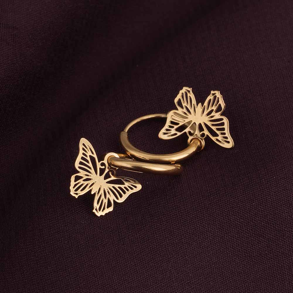 Sylvia Butterfly Hoop Earrings