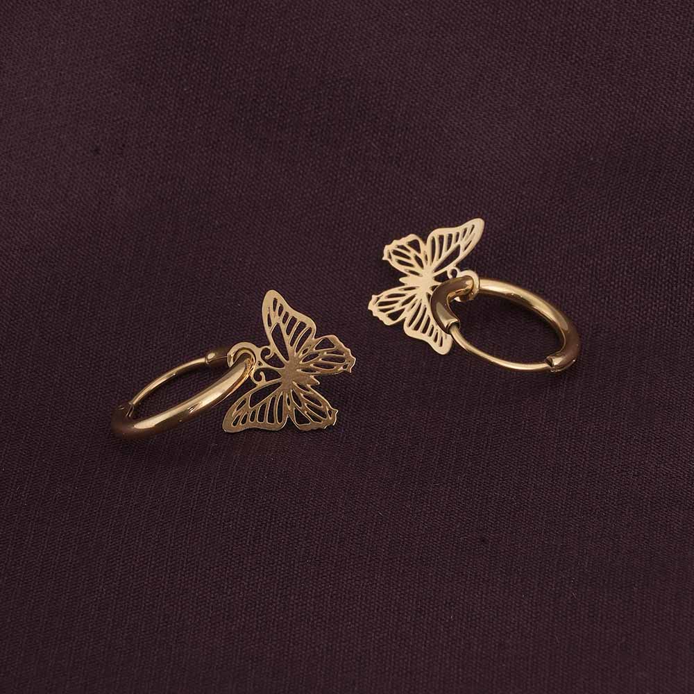 Sylvia Butterfly Hoop Earrings