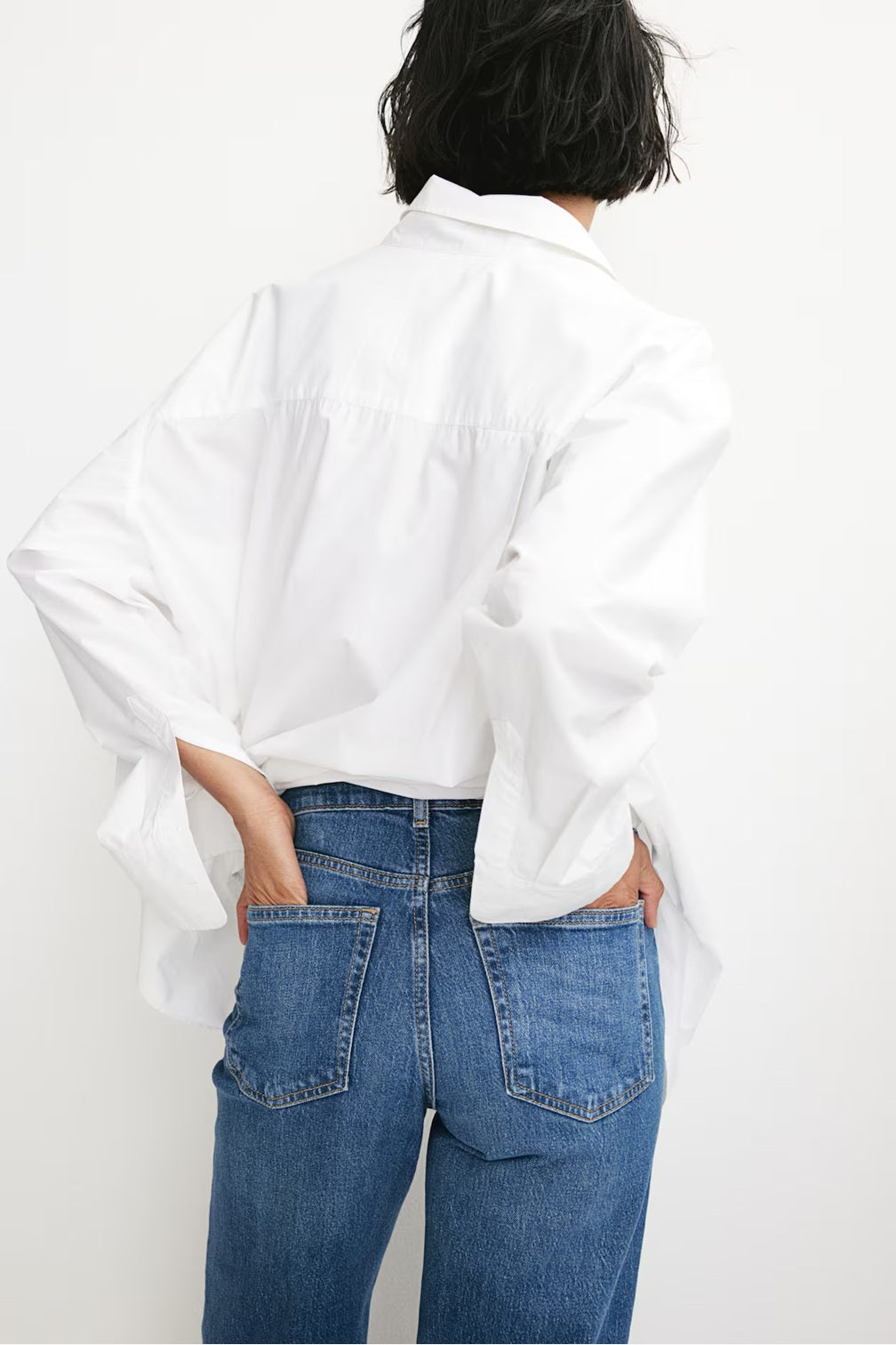 H&M Wide High Jeans - Dark