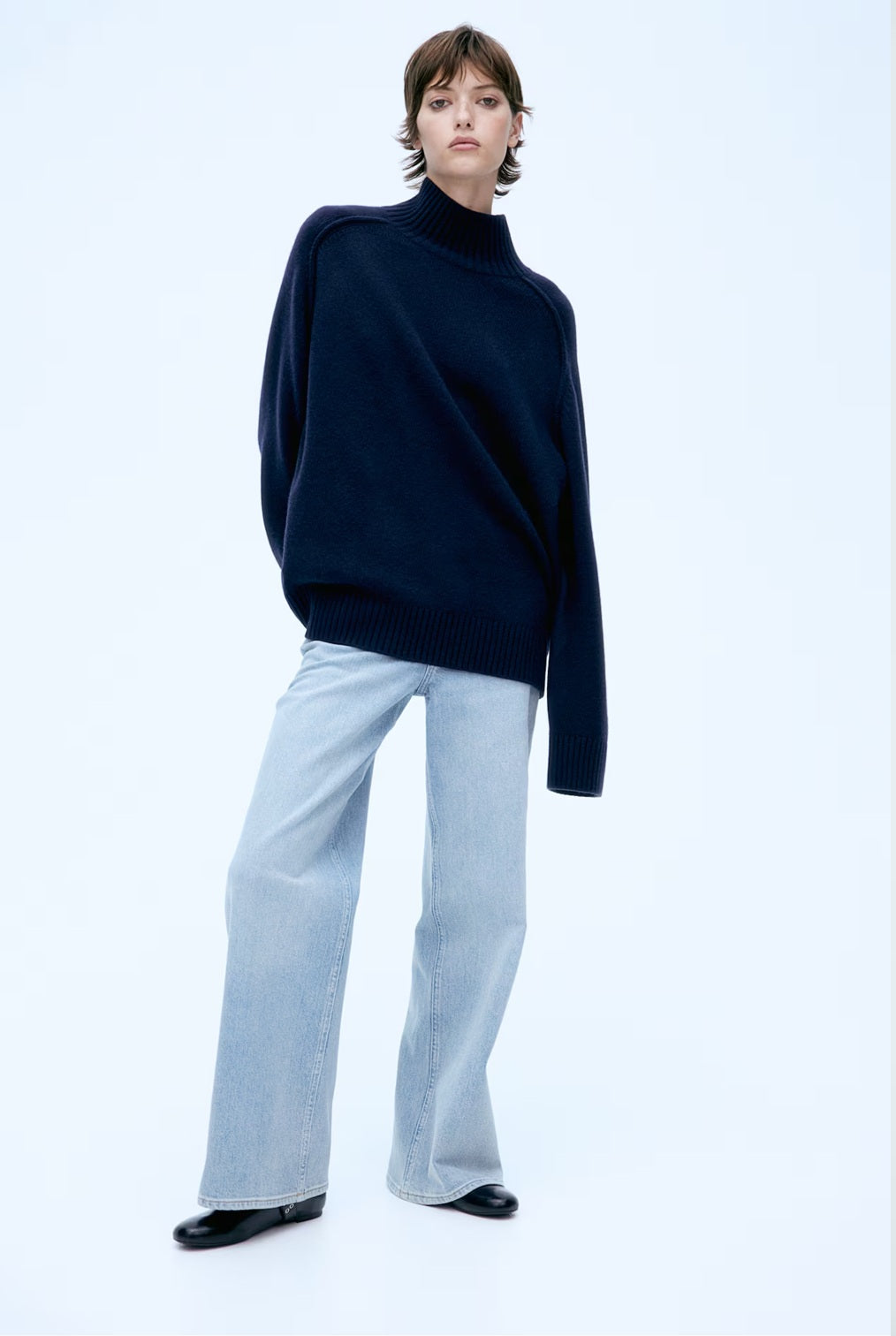 H&M Wide High Jeans - Light