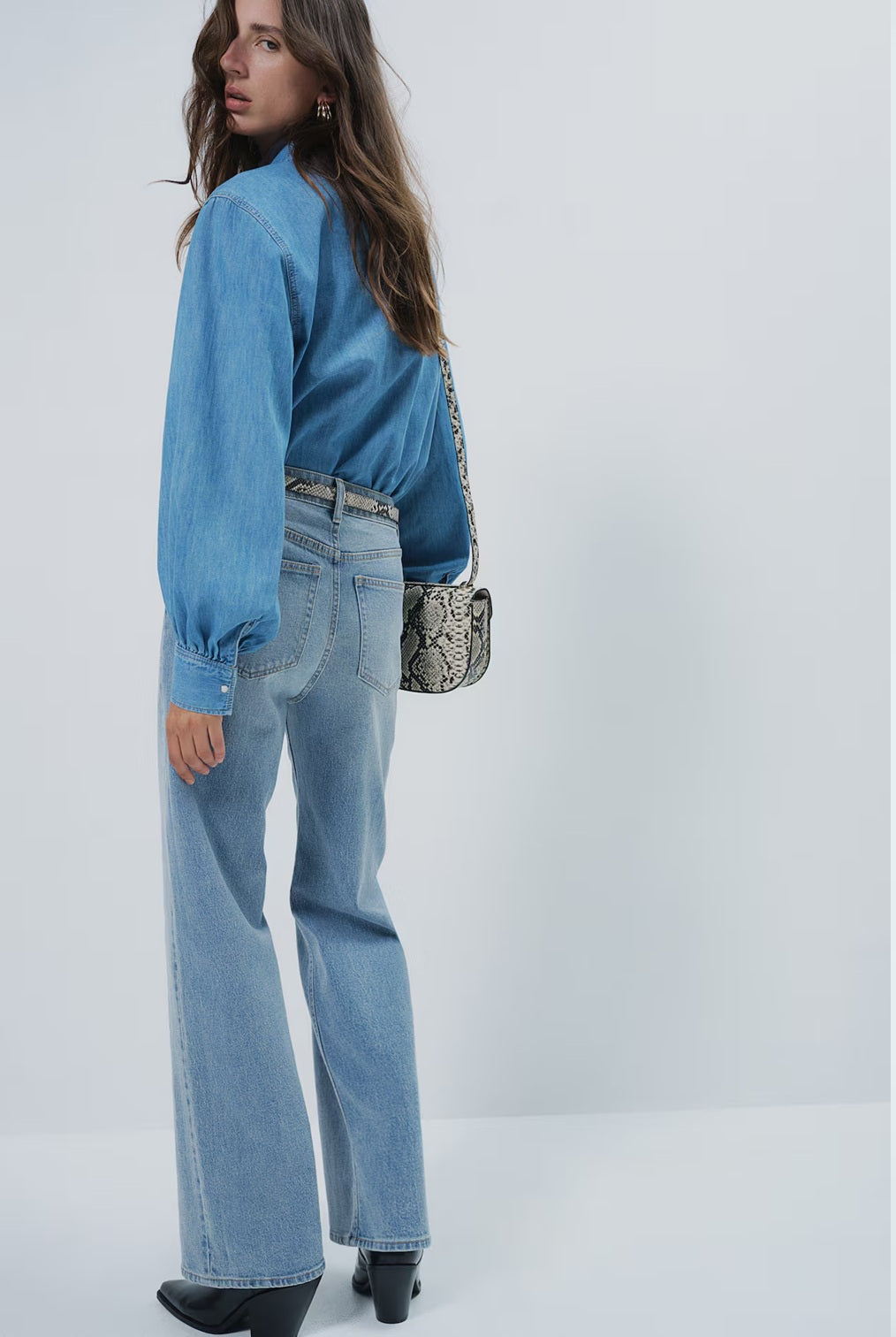 H&M Wide High Jeans - Light