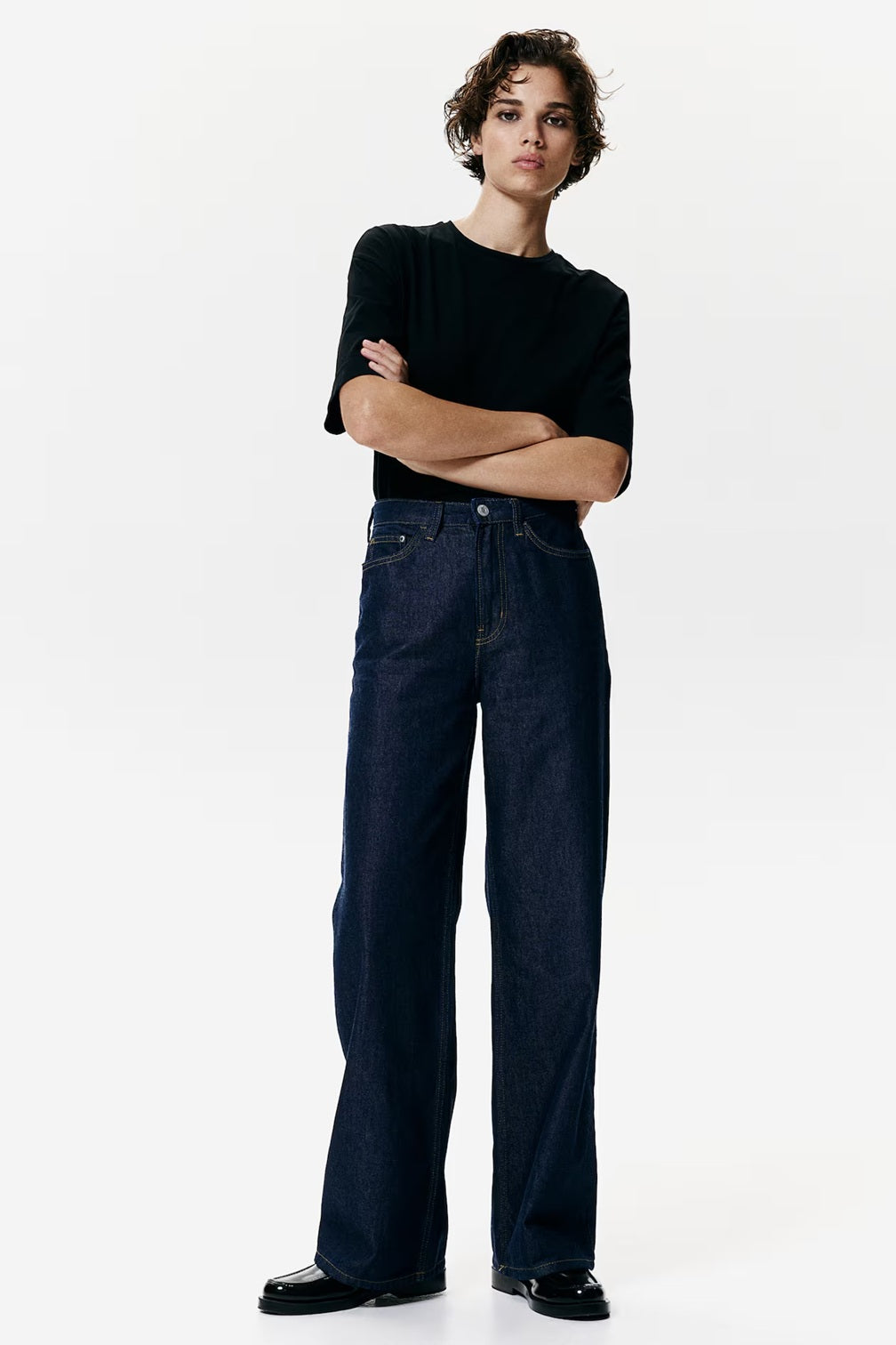 H&M Wide Ultra High Jeans - Dark