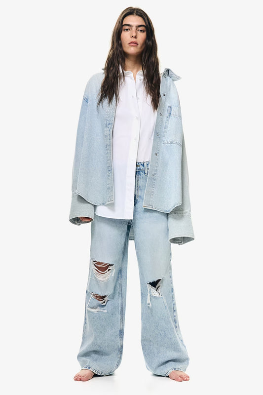 H&M Wide Ultra High Jeans - Light