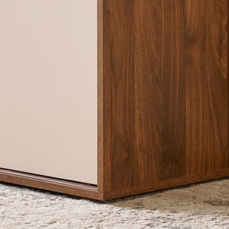 Addison Sliding Door Book Cabinet - Brown