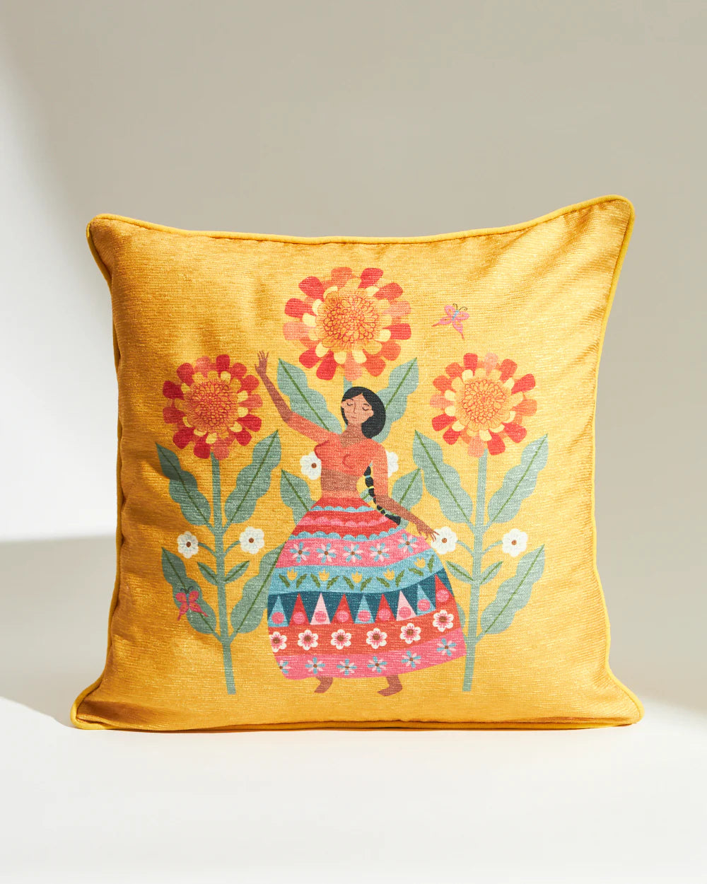 Marigold Lady Cushion Cover Set 16" - Set of 3