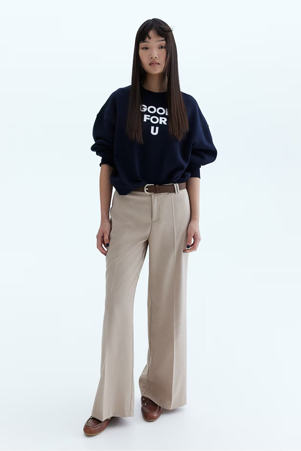 H&M Wide Tailored Trousers
