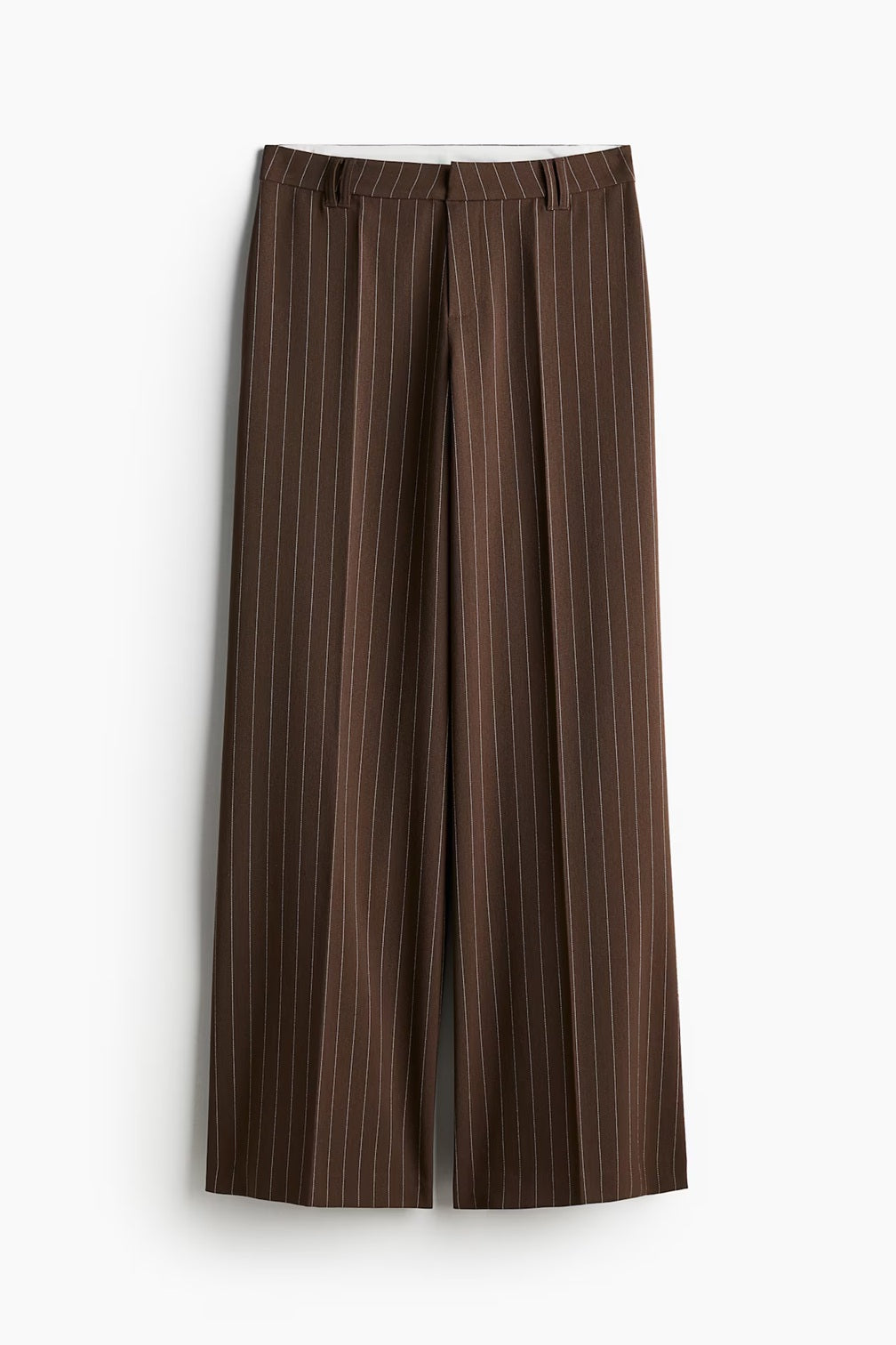 H&M Wide Tailored Trousers - Pinstripped