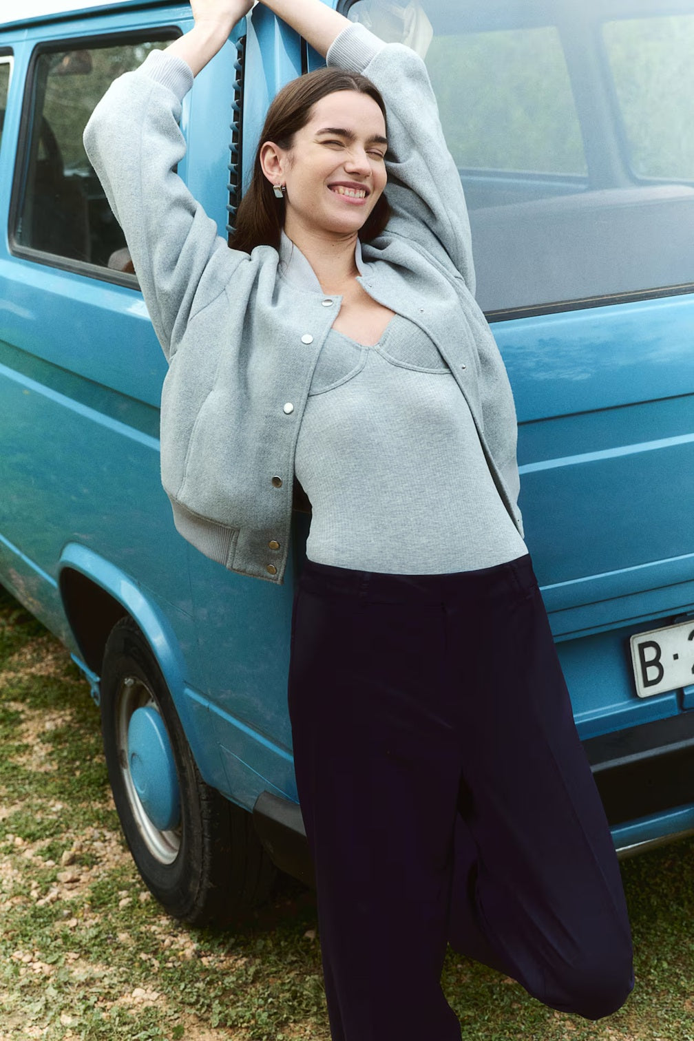 H&M Wide Tailored Trousers