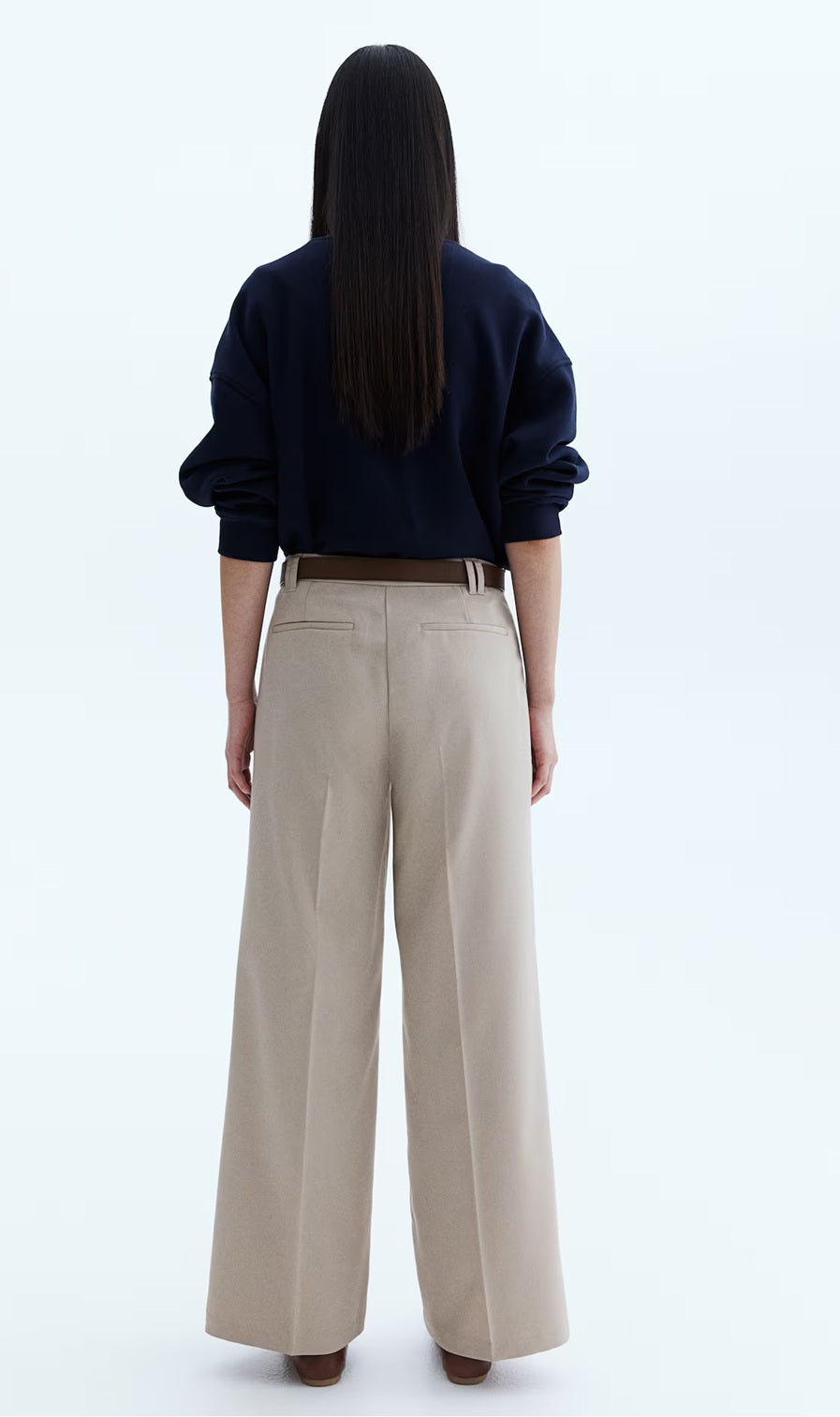 H&M Wide Tailored Trousers