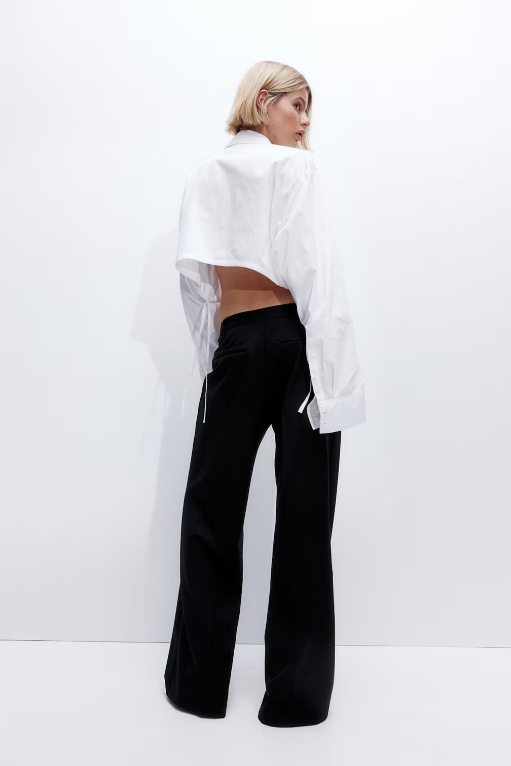 H&M Wide Tailored Trousers